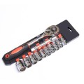 CY-0028 12 PCS/Set Auto Repair Tool Ratchet Quick Socket Wrench Hardware Box Combination, Model: 1/2
