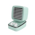 A5 Mini Humidifying Refrigeration Air Conditioning Fan USB Home Desktop Water Cooling Fan(Mint Green
