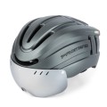 PROMEND TK-12H15 Mountain Bike USB Magnetic Goggles Helmet With Warning Light, Size: L(Titanium Gray