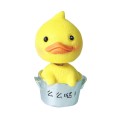 Cute Shaking Head Spring Car Decoration Cake Baking Mini Potted Resin Decoration, Specification: Duc