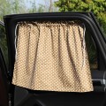 Car Curtains Cotton Car Suction Cup Sunshade Sun Protection Thermal Curtain(Coffee Dot)