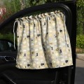 Car Curtains Cotton Car Suction Cup Sunshade Sun Protection Thermal Curtain(Long Ear Rabbit)