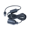 5V Turn 12V USB To Cigarette Lighter Socket Female Head Driving Recorder Mobile Power Cord, Specific
