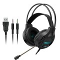 Smailwolf AK3 Headset Game Headphones Wired Luminous Desktop Computer Headset, Style: 3.5mm Double P