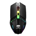 LEAVEN 7 Keys 4000DPI USB Wired Computer Office Luminous RGB Mechanical Gaming Mouse, Cabel Length:1