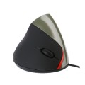 JSY-12 5 Keys USB Wired Vertical Mouse Ergonomic Wrist Brace Optical Mouse(Silver Gray)