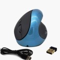 JSY-03 6 Keys Wireless Vertical Charging Mouse Ergonomic Vertical Optical Mouse(Blue)