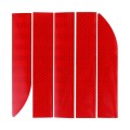 5 Sets Car Trunk Reflective Decorative Strip Anti-Scratch Car Tail Warning Decorative Stickers(Red)