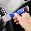 Car Air-Conditioned Air Outlet Cleaning Brush Car Interior Cleaning Tool Dust  Soft Hair Brush(Blue)