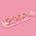 MOFii Candy XR Color Wireless Keyboard And Mouse Set(Pink Mix Color)