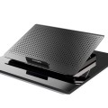 ICE COOREL Laptop Aluminum Alloy Radiator Fan Silent Notebook Cooling Bracket, Colour: Six-Fan Tungs