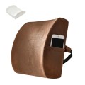 Office Waist Cushion Car Pillow With Pillow Core, Style: Memory Foam(Suede Brown)