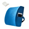 Office Waist Cushion Car Pillow With Pillow Core, Style: Memory Foam(Suede Royal Blue)