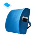 Office Waist Cushion Car Pillow With Pillow Core, Style: Gel Type(Suede Royal Blue)