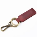 2 PCS Handmade Crazy Horse Leather Retro Keychain Car Couple Keychain, Specification: Double Ring(Wi