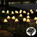3.8m 10 LEDs Solar Mushroom Lawn Light Outdoor Waterproof Garden Villa Landscape Decorative String L
