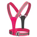 LED Reflective Vest High Stretch Outdoor Reflective Vest Traffic Safety Reflective Clothing(Pink)
