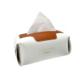 SJM0041 Car PU Paper Tissue Box Hotel Napkin Paper Box Toilet Paper Box(White)