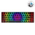 T8 68 Keys Mechanical Gaming Keyboard RGB Backlit Wired Keyboard, Cable Length:1.6m(Black Green Shaf
