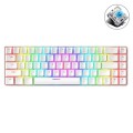 T8 68 Keys Mechanical Gaming Keyboard RGB Backlit Wired Keyboard, Cable Length:1.6m(White Green Shaf