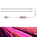 LED Plant Growth Lamp Time Potted Plant Intelligent Remote Control Cabinet Light, Style: 50cm Two He