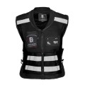 GHOST RACING GR-Y06 Motorcycle Riding Vest Safety Reflective Vest, Size: M(Black)