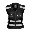 GHOST RACING GR-Y06 Motorcycle Riding Vest Safety Reflective Vest, Size: L(Black)