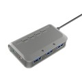 MB-103 USB 3.1 Three-Port Drive-Free HUB + 7.1 Voice Changer Sound Card High-Speed Docking Station,