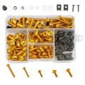 177 PCS/ Box Motorcycle Modification Accessories Windshield Cover Set Screw(Gold)