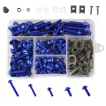 177 PCS/ Box Motorcycle Modification Accessories Windshield Cover Set Screw(Blue)