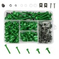177 PCS/ Box Motorcycle Modification Accessories Windshield Cover Set Screw(Green)