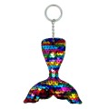 10 PCS Reflective Mermaid Keychain Sequins Mermaid Tail Accessories Car Luggage Pendant(Colorful 33)