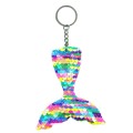 10 PCS Reflective Mermaid Keychain Sequins Mermaid Tail Accessories Car Luggage Pendant(Candy Color