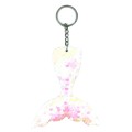 10 PCS Reflective Mermaid Keychain Sequins Mermaid Tail Accessories Car Luggage Pendant(AB Colorful