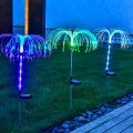 Solar Fiber Optic Jellyfish Lamp Lawn Ground Plug LED Lamp Outdoor Garden Decoration Lamp(Colorful L
