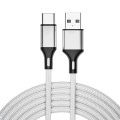 4 PCS 2.4A USB-C / Type-C to USB Braided Fast Charging Sync Data Cable, Length: 1.5m (Silver)
