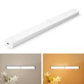LED Human Body Induction Lamp Long Strip Charging Cabinet Lamp Strip, Size: 21cm(Silver and White Li
