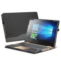 Laptop PU Leather Protective Case For Lenovo Yoga 730-13(Gentleman Gray)