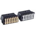 2 PCS J1962f OBD2 16PIN 90 Degree Bend Female Head Connector, Gold Plated + Nickel Plated