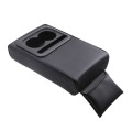 Car Armrest Box Increased Support With Rear Seat Water Cup Holder(Black)