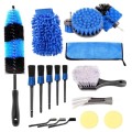 18 PCS / Set Electric Drill Cleaning Brush Water-Proof Gloves