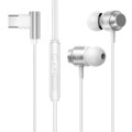 TS902 Metal In-Ear USB-C / Type-C Game Earphone, Cable Length: 1.2m(Silver Gray)