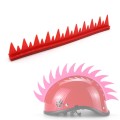 2 PCS BSDDP Motorcycle Helmet Decorative Cockscomb Silicone Sticker(Red)