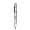 P08 Outdoor LED With Flashing Tungsten Steel Window Breaking Self-Defense Pen(Gold)