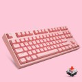 87/108 Keys Gaming Mechanical Keyboard, Colour: FY87 Pink Shell Pink Cap Red Shaft