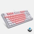87/108 Keys Gaming Mechanical Keyboard, Colour: FY87 White Shell Green Shaft