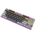 XUNFOX K80 87 Keys Wired Gaming Mechanical Illuminated Keyboard, Cable Length:1.5m(Black Gray)