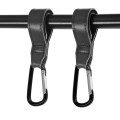 2 PCS Baby Stroller Convenient Carabiner Hook(Black)