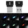 2 PCS Car USB Atmosphere Light LED Decorated Lighting Light(USB Colorful Adjustable)