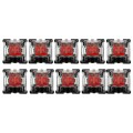 10 PCS Gateron G Shaft Black Bottom Transparent Shaft Cover Axis Switch, Style: G3 Foot (Red Shaft)